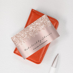 Cartão De Visita Artista Eyelash Mink Lashes Confetti Rosa