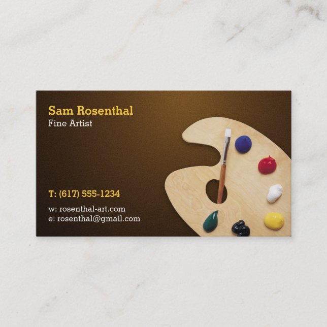 Cartão De Visita Artista Fino | Profissional (Frente)