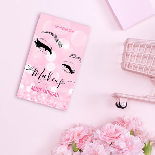 Cartão De Visita Artista Glamor Bokeh Sequin QR