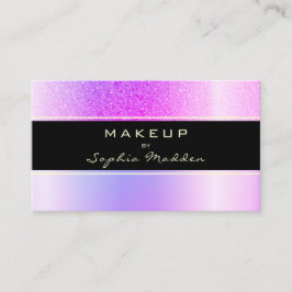 Cartão De Visita Artista Iridescente de Maquiagem Literatura