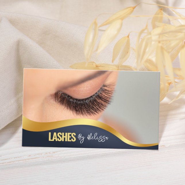 Cartão De Visita Artista Lash da Beleza da Extensão Eyelash Moderna (Criador carregado)