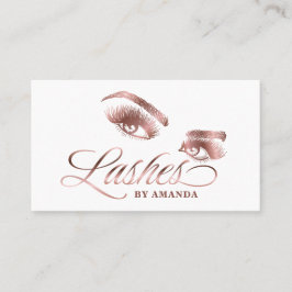 Cartão De Visita Artista Lash Eyebrow Lashes Rosa