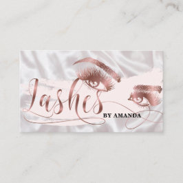 Cartão De Visita Artista Lash Eyebrow Olhos Lashes Rosa Dourado