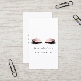 Cartão De Visita Artista Lash Glitter Pastel Olho Rosa