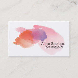 Cartão De Visita Artista Makeup - Cores d'água