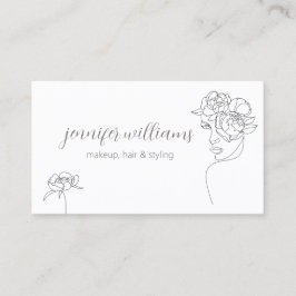 Cartão De Visita Artista Makeup do Logotipo de Beleza do Rosto Mini