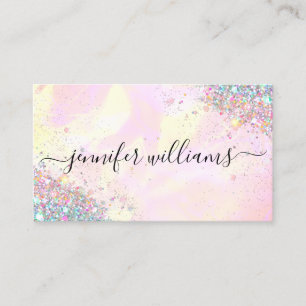 Cartão De Visita Artista Makeup Glitter Holographic Glitter Modern
