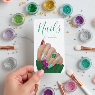 Cartão De Visita Artista Manicurista Moderno Código QR Estúdio de U