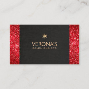 Cartão De Visita Artista Moderno da Maquiagem da Literatura Vermelh