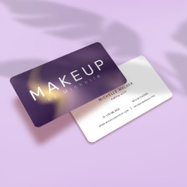 Cartão De Visita Artista Moderno da Maquiagem do Ómbre Metálico