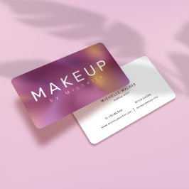 Cartão De Visita Artista Moderno da Maquiagem do Ómbre Metálico