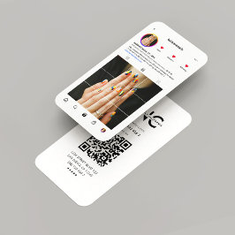 Cartão De Visita Artista Moderno do Nail Unhas Salon Instagram Insp