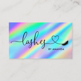 Cartão De Visita Artista Moderno Makeup Olhos Lashes Holográfico