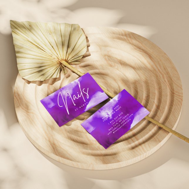 Cartão De Visita Artista Nail Nail Tech (Criador carregado)