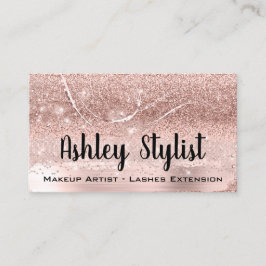 Cartão De Visita Artista profissional Eyelash Rosa Confetti