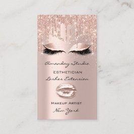 Cartão De Visita Artista Profissional Eyelashes Hairdesser