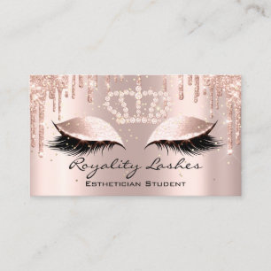 Cartão De Visita Artista Real Makeup Lashes Crown Drivers Princesa