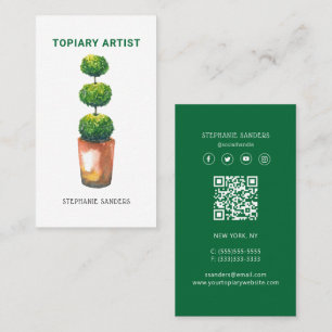 Cartão De Visita Artista Tópico do Código QR