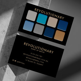 Cartão De Visita Artista Unique Blue Eyeshadow Pallete