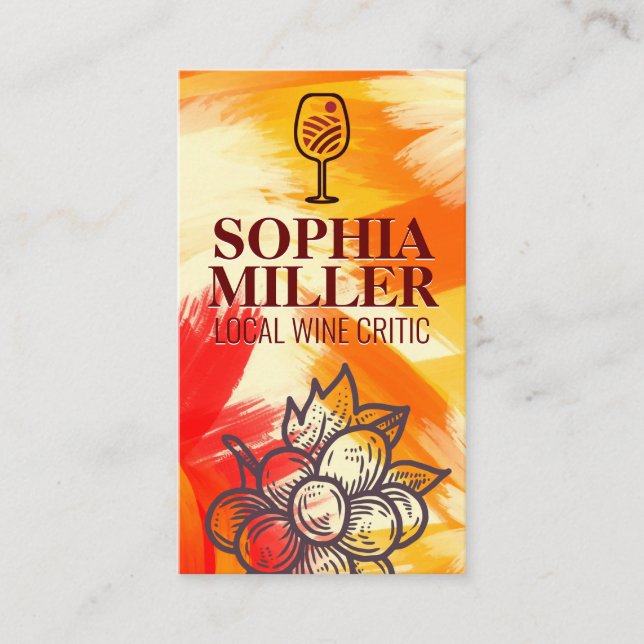 Cartão De Visita Artistic | Expressive Winery (Frente)