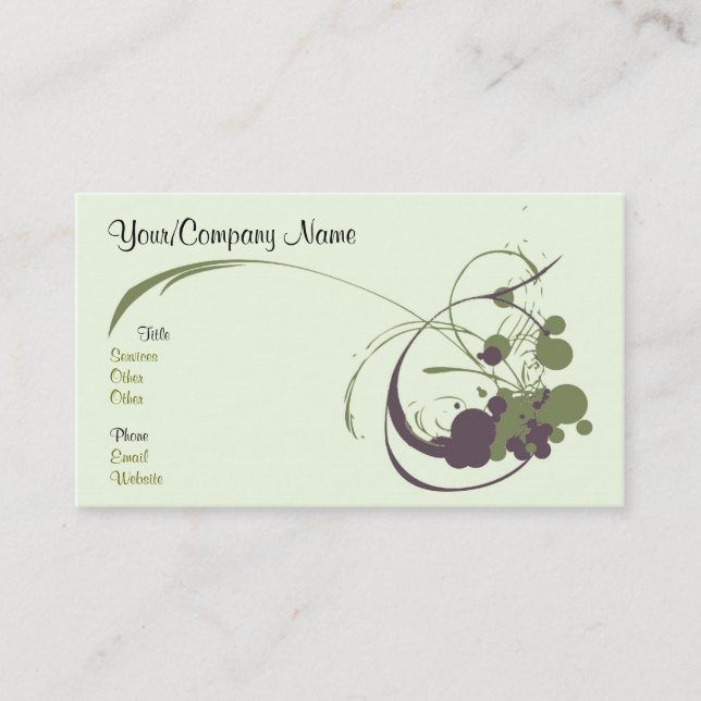 Cartão de visita artística (Frente)