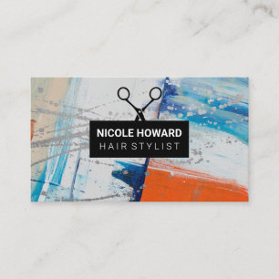 Cartão De Visita Artística  Páscoa  Estilista de Cabelos Modernos