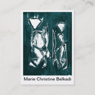 Cartão de visita artístico abstrato para artista