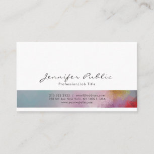 Cartão De Visita Artístico moderno à moda profissional da arte