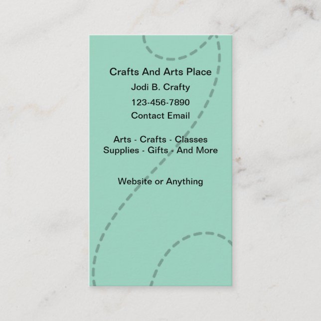 Cartão De Visita Arts And Crafts Theme Trendy Business Cards (Frente)