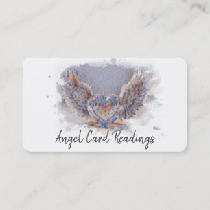 Cartão De Visita *~* Artsy Pixelated Heart Angel Wings AP78 QR