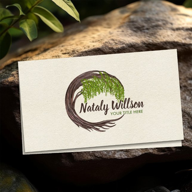 Cartão De Visita Árvore circular de desenho da vida (Criador carregado)