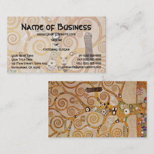 Cartão De Visita Árvore da Vida de Klimt, Símbolo Art Nouveau Estil
