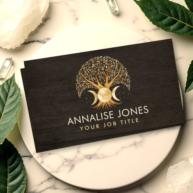 Cartão De Visita Árvore da vida - Lua tripla (Criador carregado)