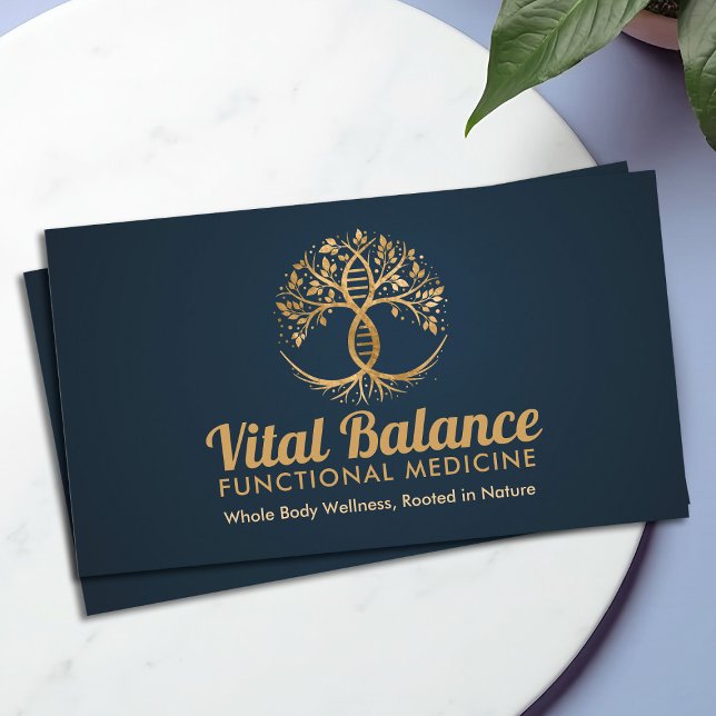 Cartão De Visita Árvore da vida Medicina funcional de DNA de dupla  (Criador carregado)