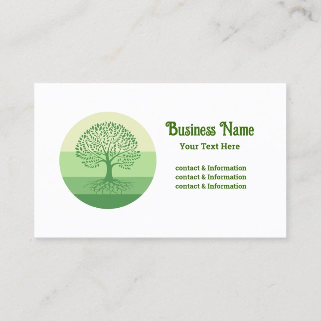 Cartão De Visita árvore da vida, três dias (Verso)