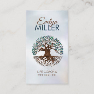 Cartão De Visita Árvore da vida - Yggdrasil - Negócios de Folhas de