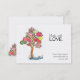 Cartão De Visita Árvore de Aquarela Rosa Padrão (Frente/Verso)