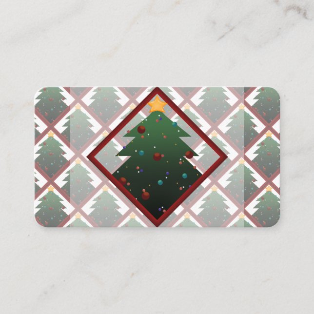 Cartão De Visita Árvore de Natal (Frente)