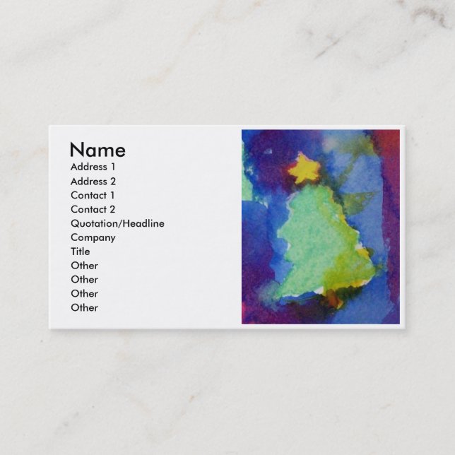 CARTÃO DE VISITA ÁRVORE DE NATAL 3 (Frente)