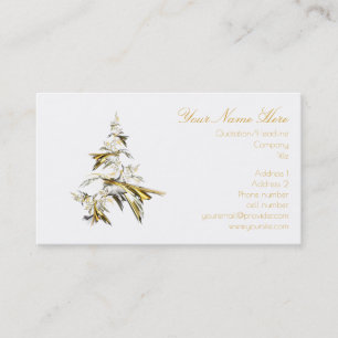 Cartão De Visita Árvore de Natal no branco 001