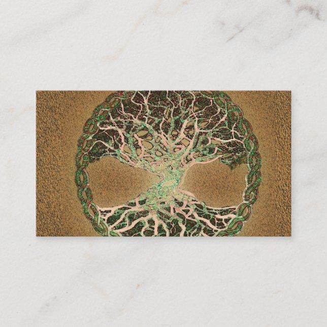 Cartão De Visita Árvore de vida Brown (Frente)