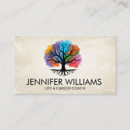 Cartão De Visita Árvore de vida - Yggdrasil - Tinta aquarela