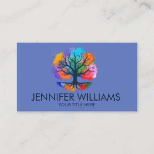 Cartão De Visita Árvore de vida - Yggdrasil - Tinta aquarela