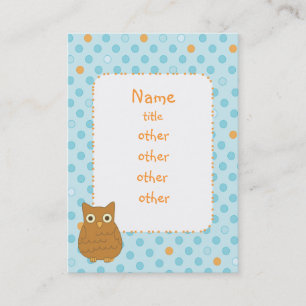 Cartão De Visita Árvore do coração da coruja