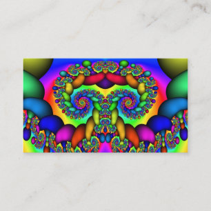 Cartão De Visita Árvore do Fractal de vida