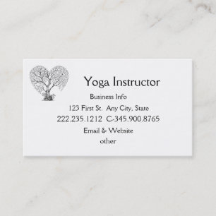 Cartão De Visita Árvore do Instrutor Yoga