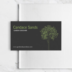 Cartão De Visita ÁRVORE em VERDE/Cartão de visita CINZA
