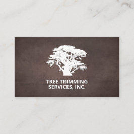 Cartão De Visita Árvore | Paisagismo | Fundo de Textura Marrom