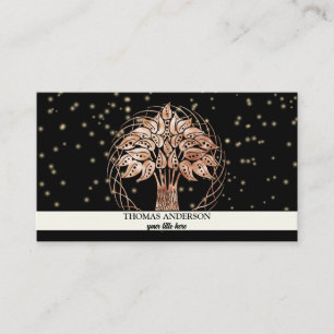 Cartão De Visita Árvore Personalizada Moderna da Vida - Folhas Colo