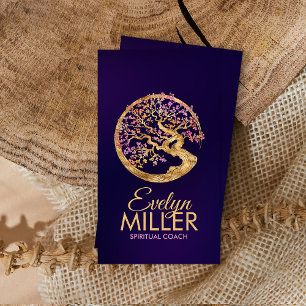 Cartão De Visita Árvore Sakura do Círculo Enso Zen - Flor Pastel